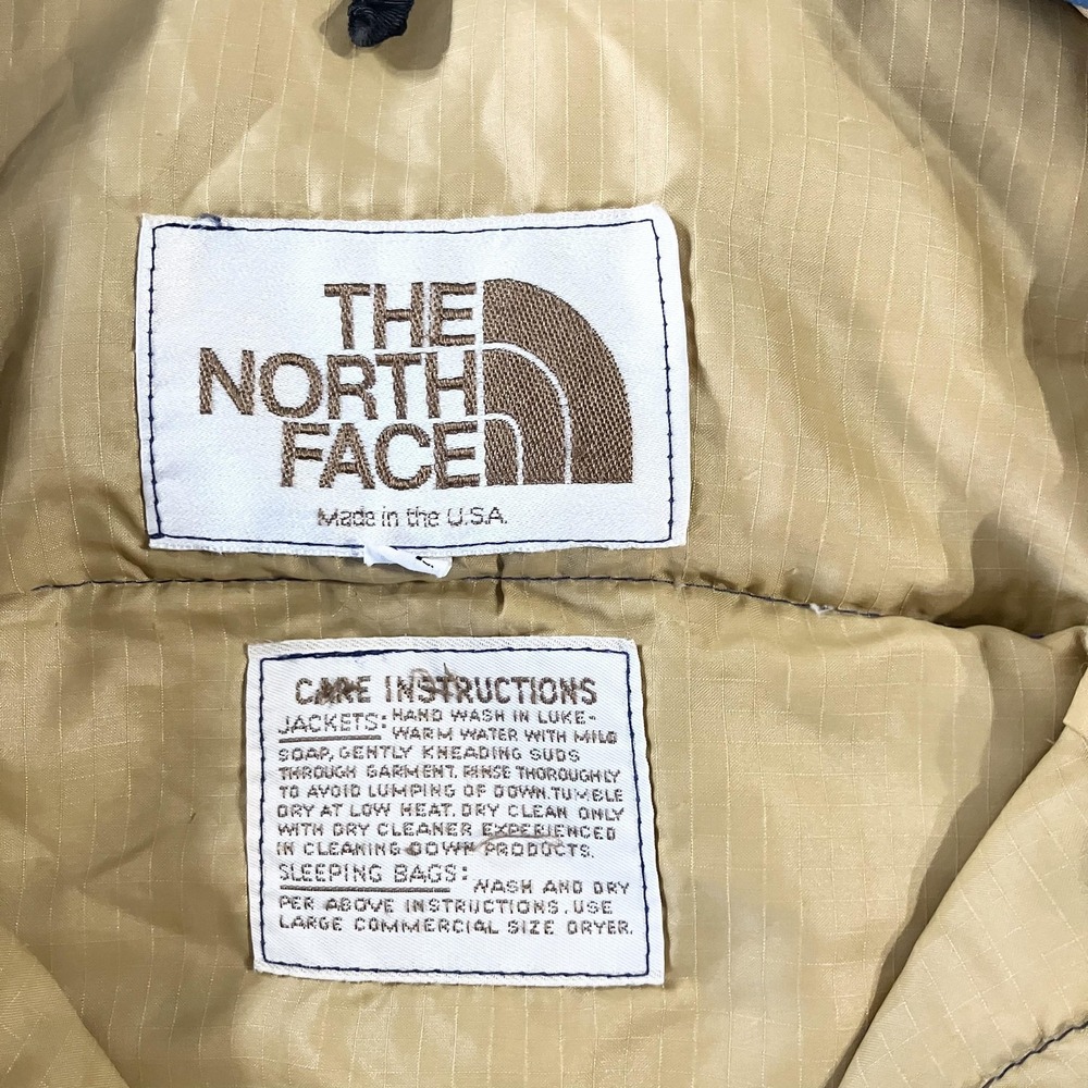 Vintage The North Face Sierra Down Vest Mens Large Blue Snap Front Made‎ USA 70s - Picture 3 of 7